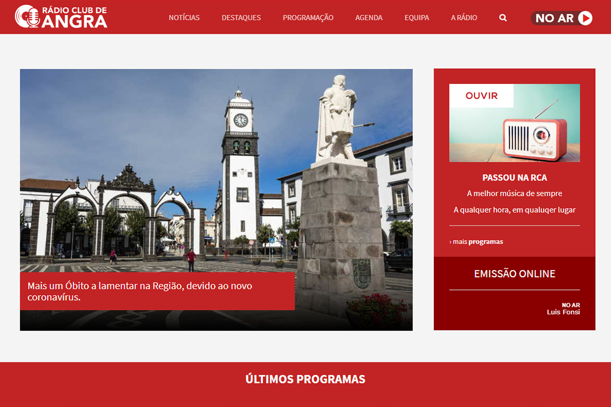 Website RCA Angra Açores